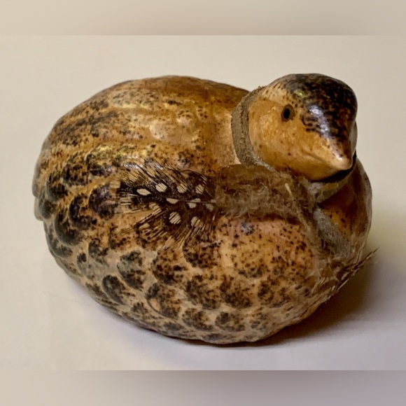 Mid Century Vintage Hand Painted Ceramic Quail Bird Figurine - Picture 16 of 16